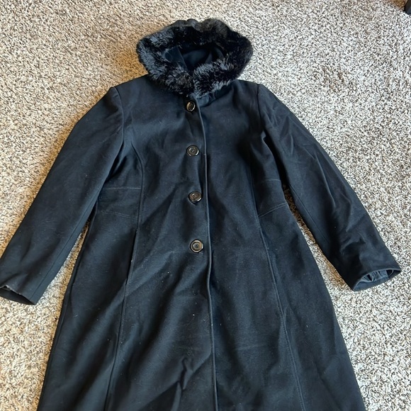 Forecaster Of Boston Wool Blend Hooded Floor Length Coat Size 16 - Picture 2 of 14